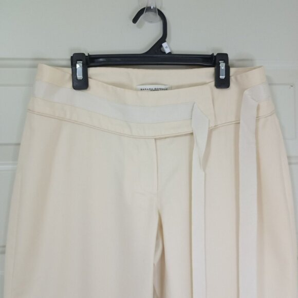 Banana Republic Martin Pants Wool and Silk Blend Womens Beige Wide-Leg Size 4 - Picture 3 of 12